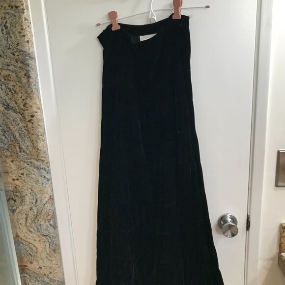 Soft Surroundings Black Velvet Skirt - XS - Picture 1 of 3